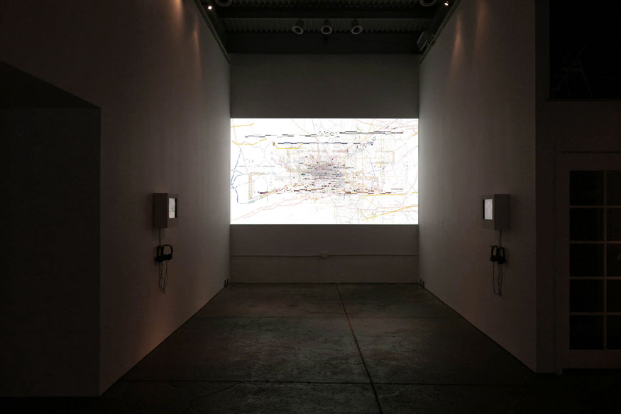 Terra Incognita, 2013, Rachel Clarke, installed at Aggregate Space in Oakland for the exhibition Full Frame